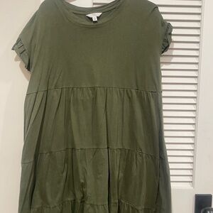 Time and Tru Sage Green Casual Dress